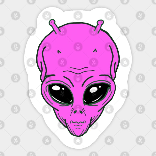 Alien purple Alien Head Real Life Sticker by FromBerlinGift